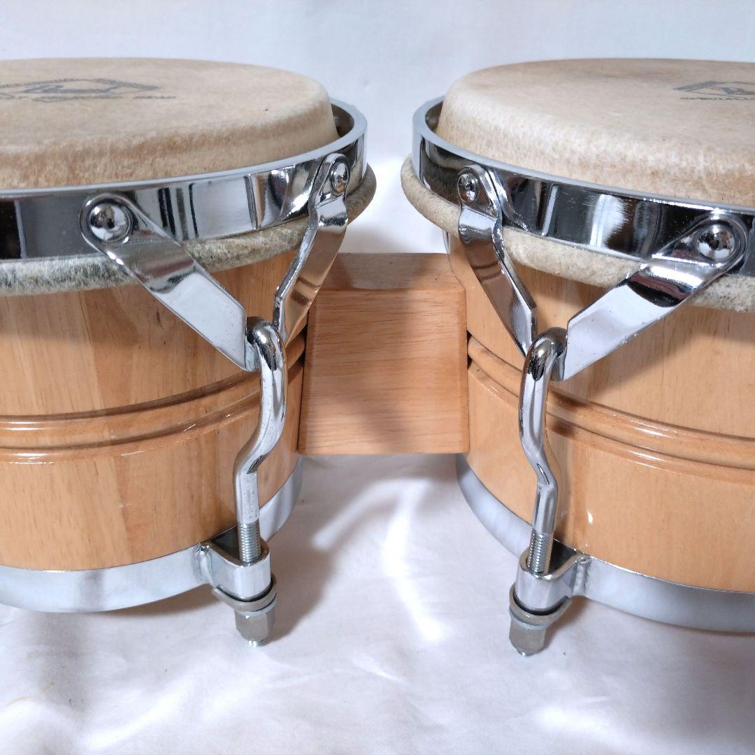 Pearl　ホワイトウッドボンゴ　スタンド　セット　BG-209W　本皮　パール