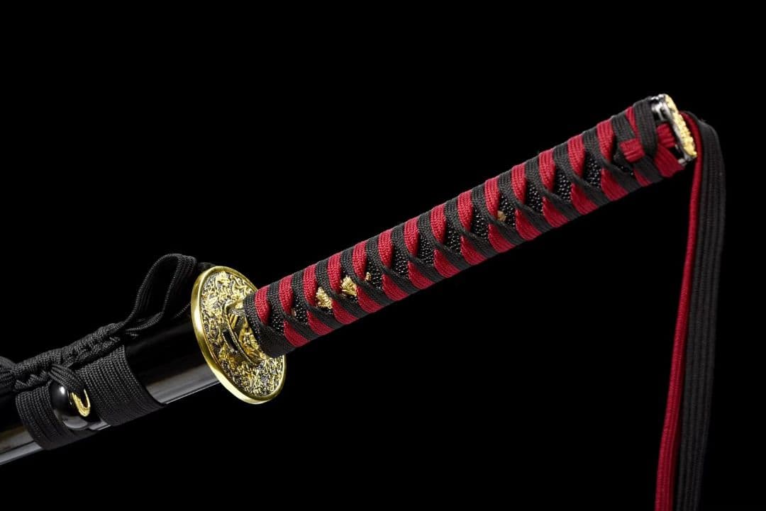 【黒魂の侍】古兵器 刀装具 日本刀　模造刀 居合刀 武士道 鑑賞用 美術刀