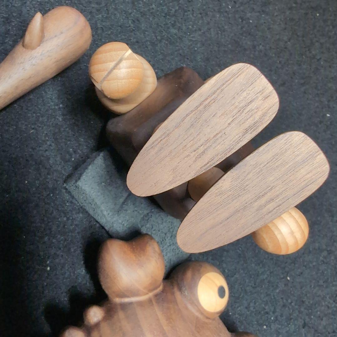 【WOODPEPE】ドアベル カニ　木製　人形　原始人Primitive 低め