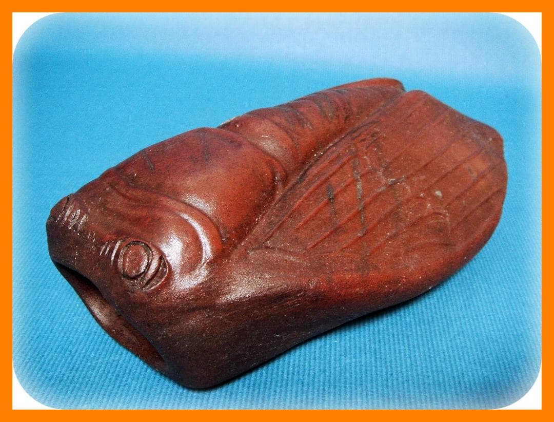 @550『備前焼 蝉 掛花入』　/骨董品 古美術 アンティーク 古玩