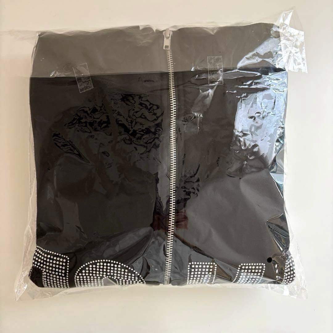 YOASOBI WANDARAラインストーンロゴジップフーディ　ブラックLサイズ