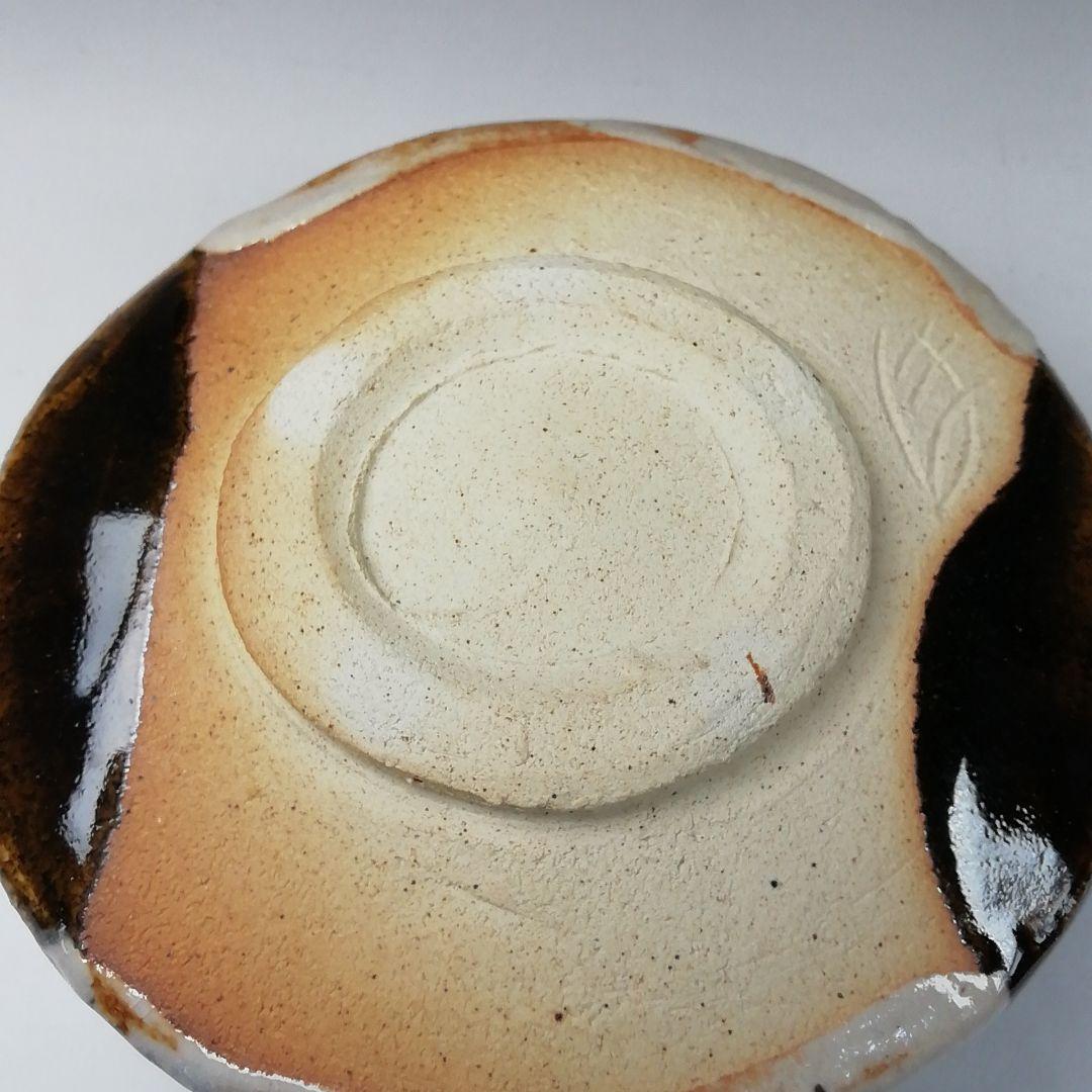 Ｔ１１４　茶碗　『織部　茶碗』『鵬窯　青木鵬磨』　共箱　抹茶碗　茶道具