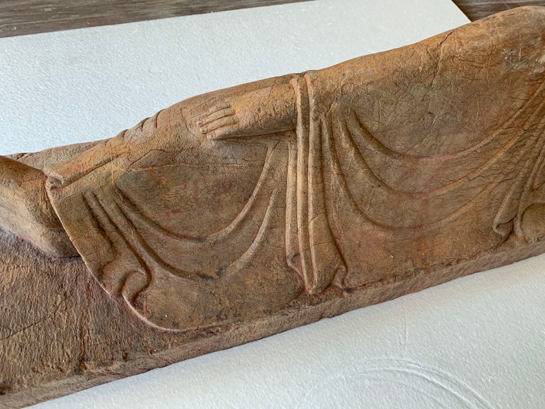 北魏時代 青石睡仏 青石細密彫 仏像 仏師手作り品 某寺院所蔵