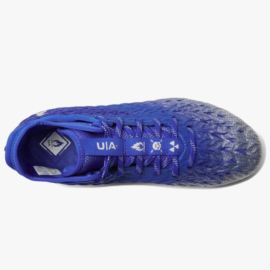 アンダーアーマー 28.5 スポットライト アメフト スパイク シューズ 青 靴