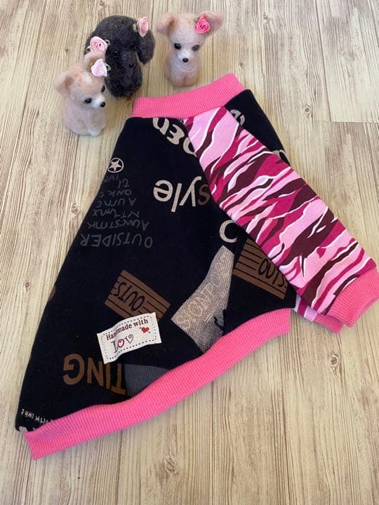 犬服  ラグラン(M)   ꒡̈⃝Lily꒡̈⃝ハンドメイド    在庫処分品