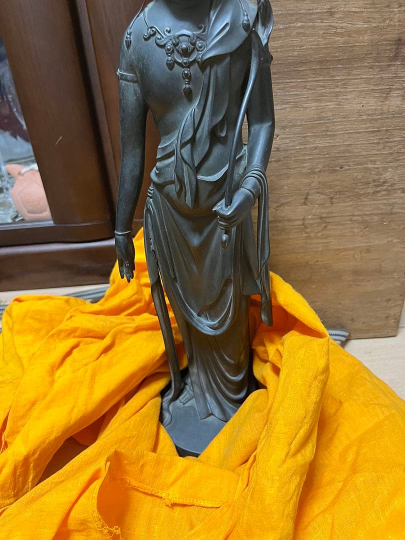 高村光雲作✤【聖観世菩薩像（ブロンズ）】高さ約40cm