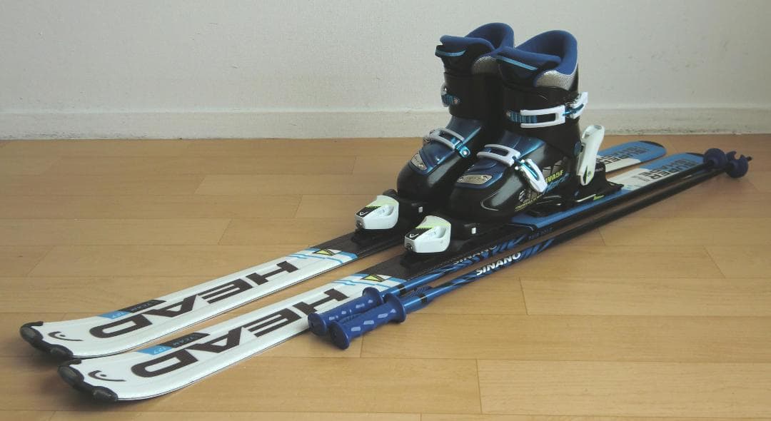 ■■送料無料■HEAD■ジュニア用スキーフルセット■板127靴23■WAX済■■