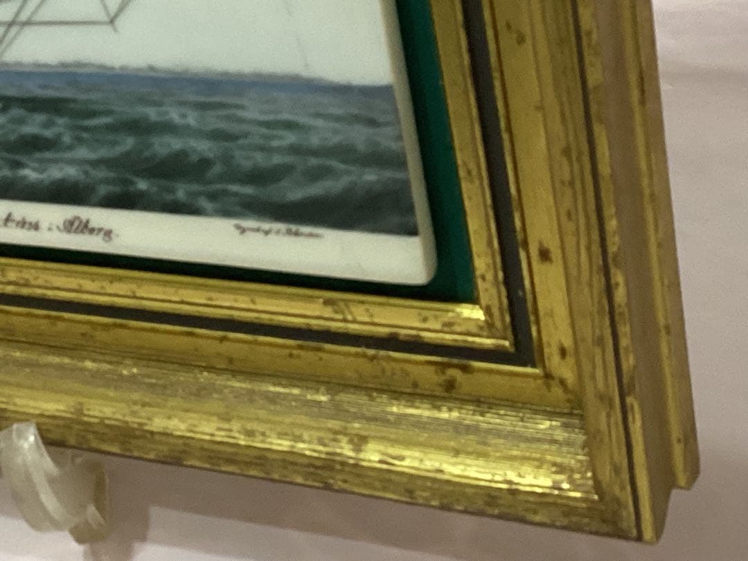 ロイヤルコペンハーゲン　ピングオーグレンダール　陶板画　希少品　デンマーク帆船