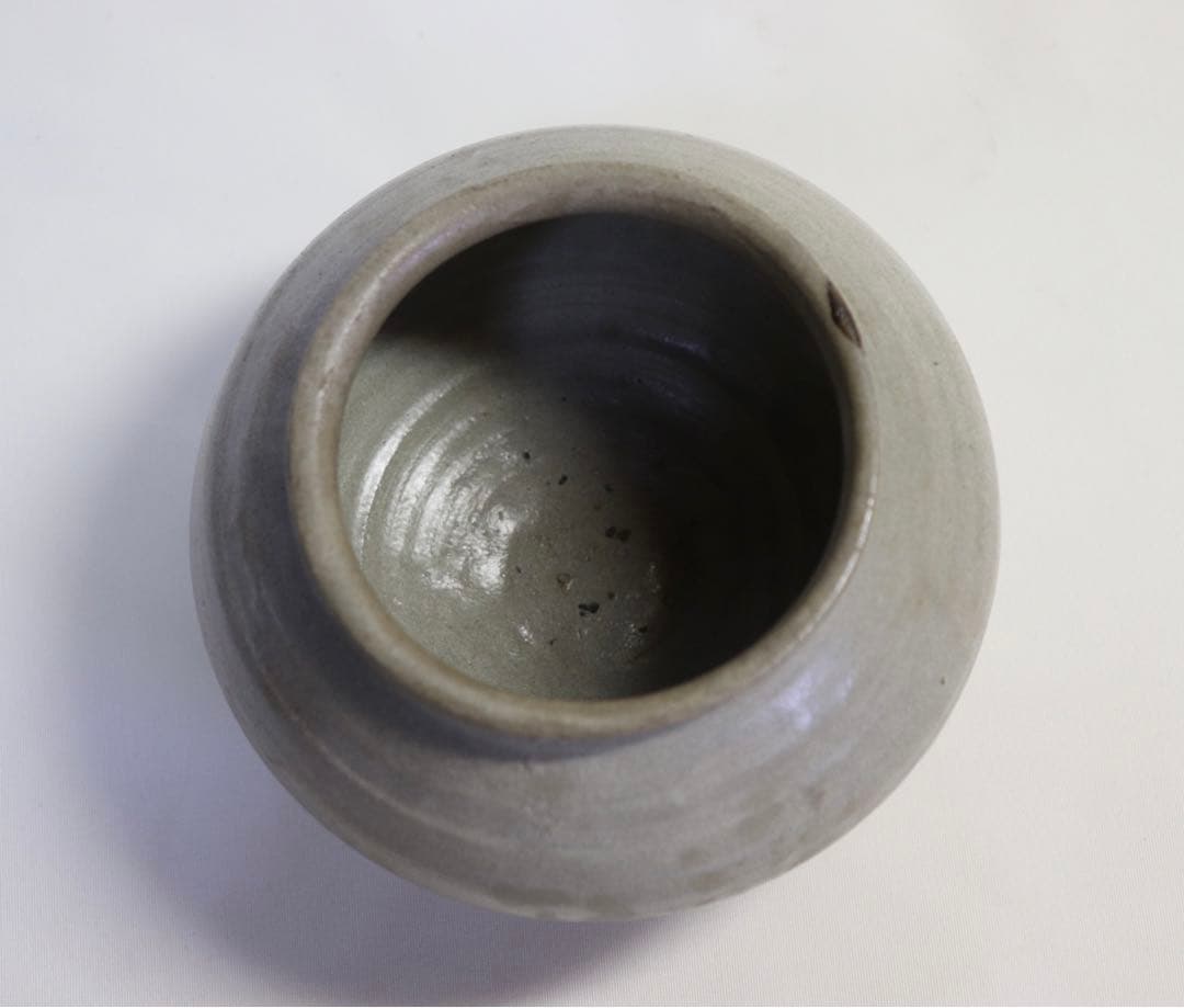 李朝　灰釉小壺　アンティーク　送料込み0808