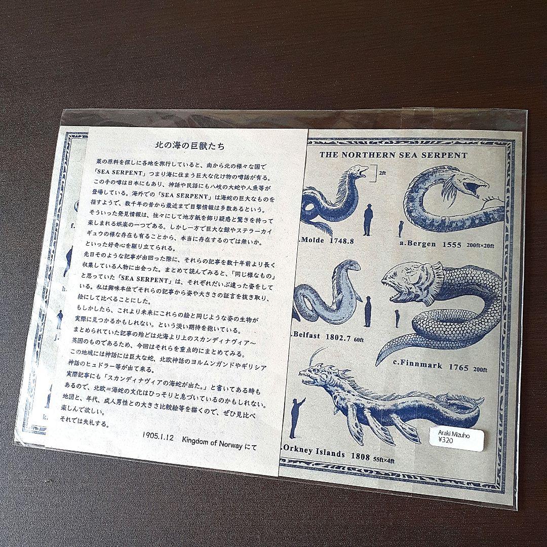 Araki Mizuho 北の海の巨獣たち イラスト ペーパー 北欧