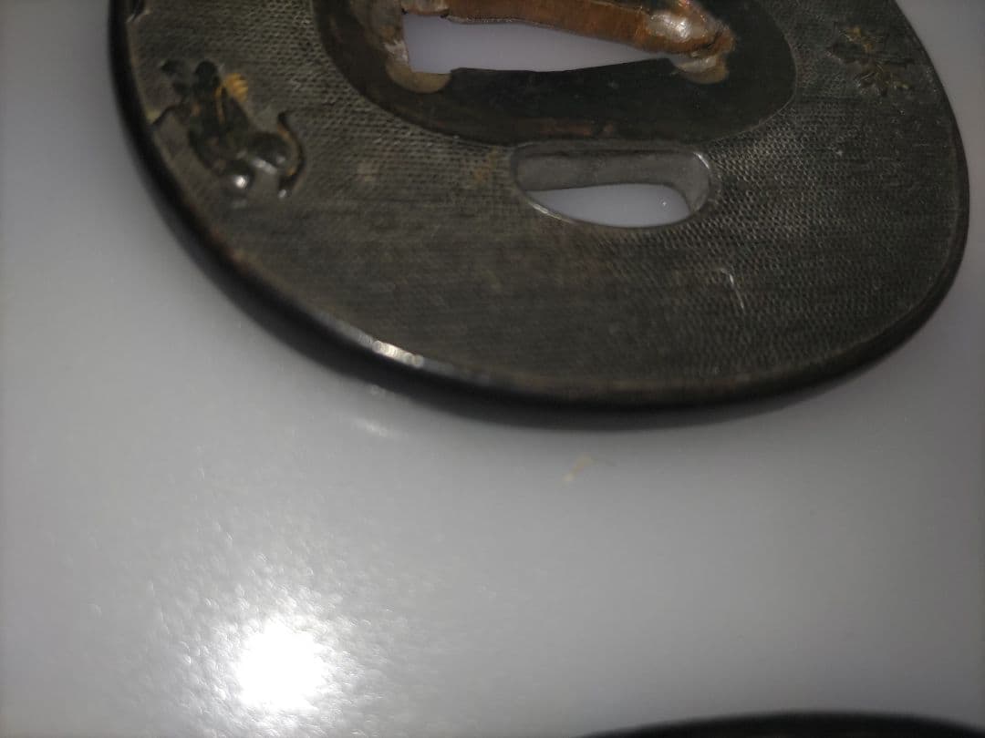 古金工鍔3枚　赤銅　素銅　山銅　覆輪あり