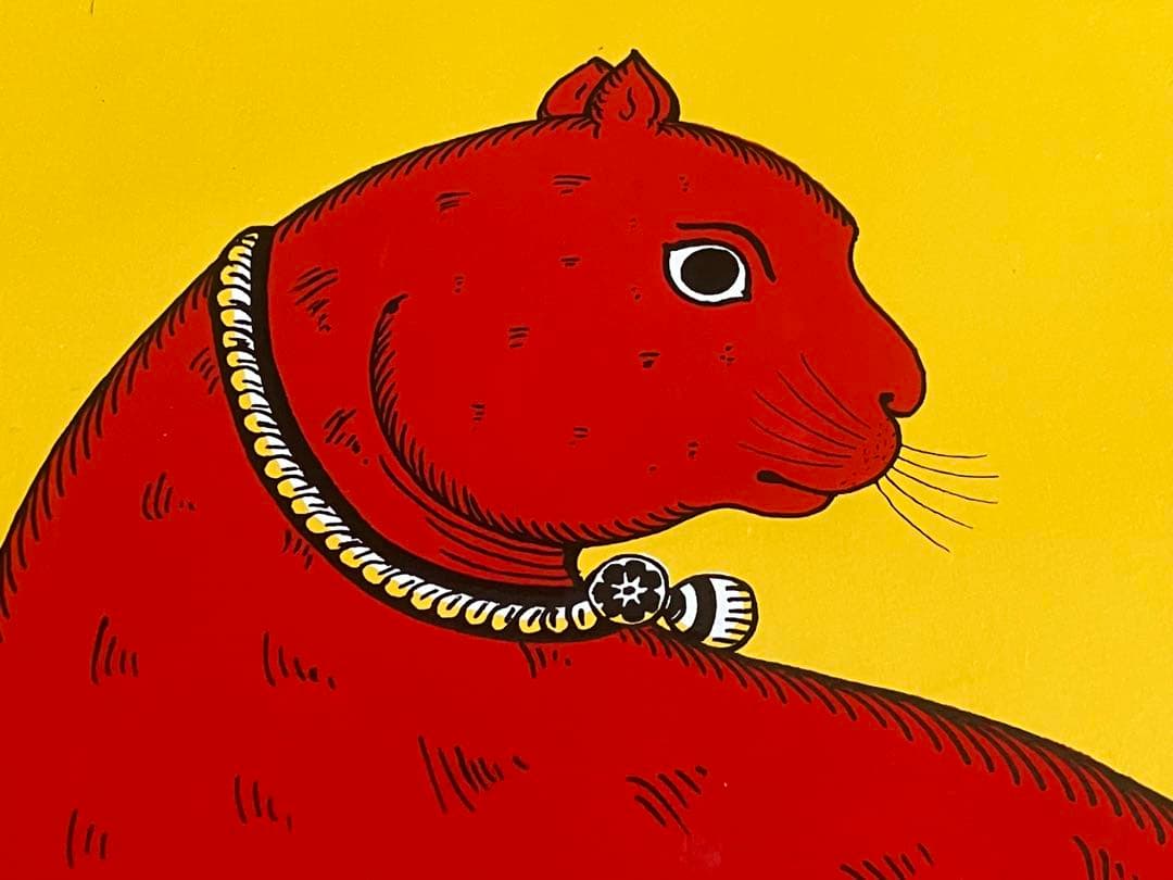 Tara Books “SLOW CAT” スクリーンプリントハンドメイドカード