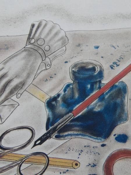 藤田嗣治、【Nature morte a l'encrier】、新品額装