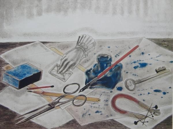 藤田嗣治、【Nature morte a l'encrier】、新品額装