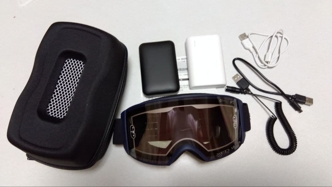 SWANS　熱線(地獄)ゴーグル　XED　延長ベルト予備バッテリお付けします