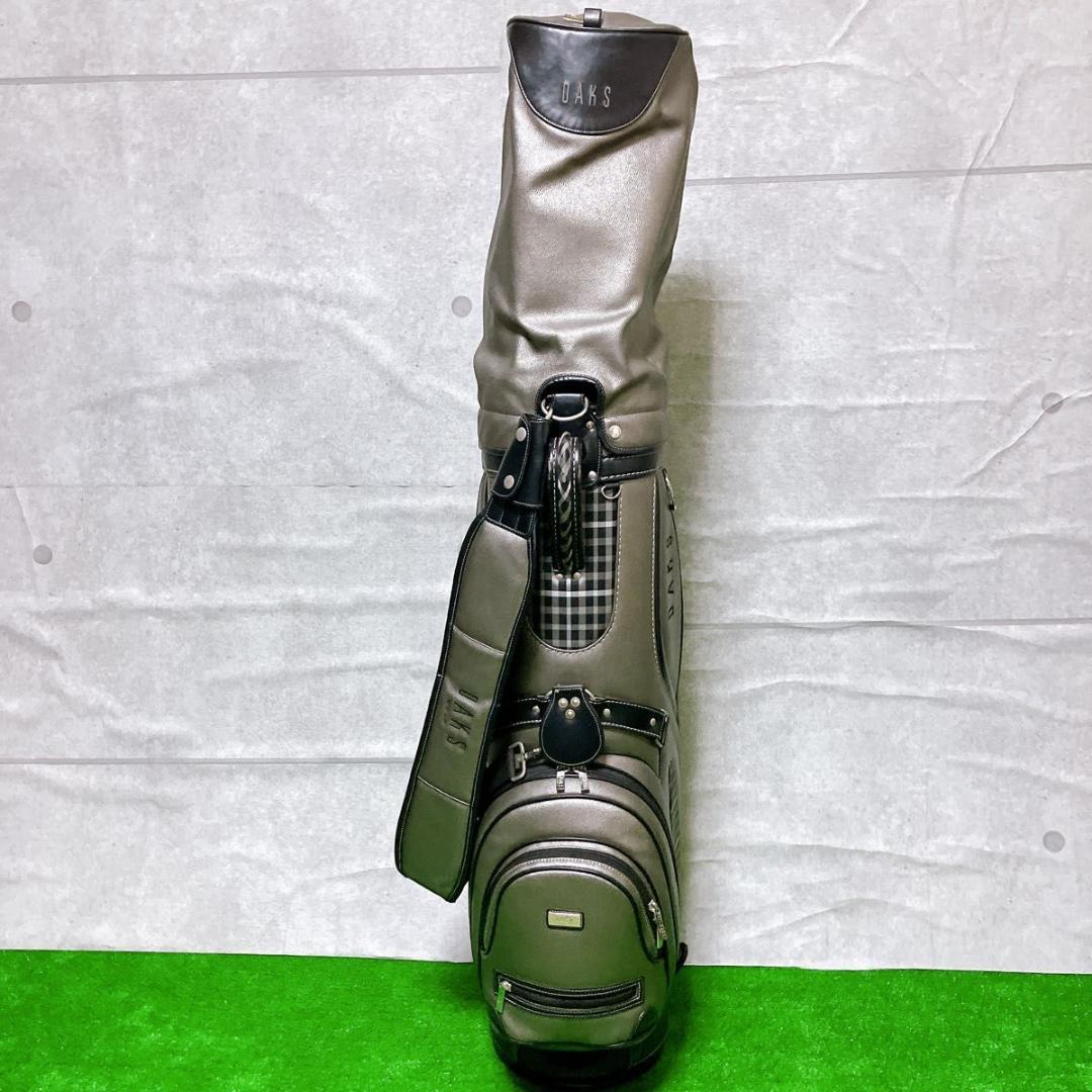 DAKS ゴルフ キャディバッグ チェック柄 9型 46インチ対応 美品