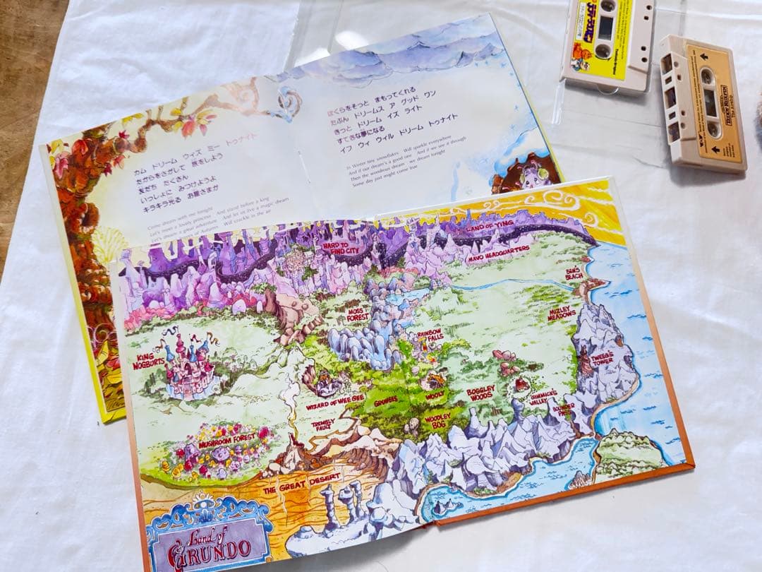 N*k様 テディラクスピン 本体、絵本２冊、カセットテープ２枚 昭和レ