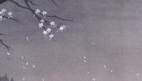 稗田一穂、【残月春盡】、希少な額装用画集より、新品額装付、状態良好