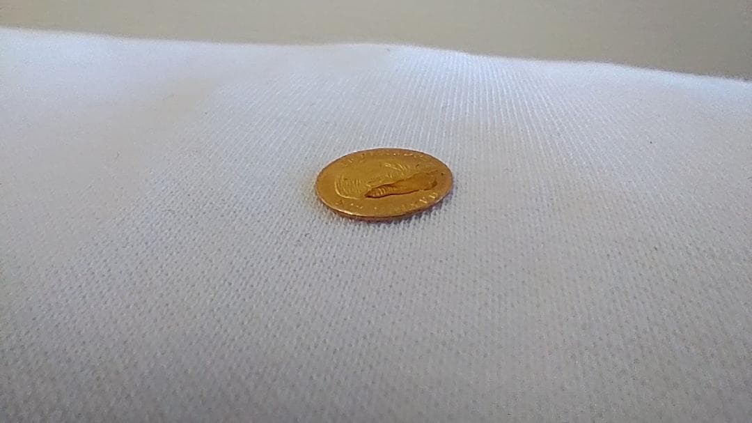 メキシコ1865年 1ペソ金貨 世界最小金貨 マクシミリアン皇帝 