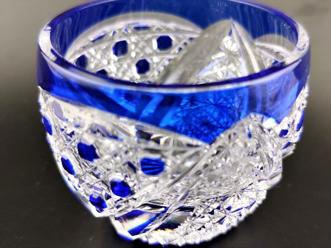 定価27500円？未使用美品☆木村泰典 猪口（切子 江戸切子 薩摩切子）