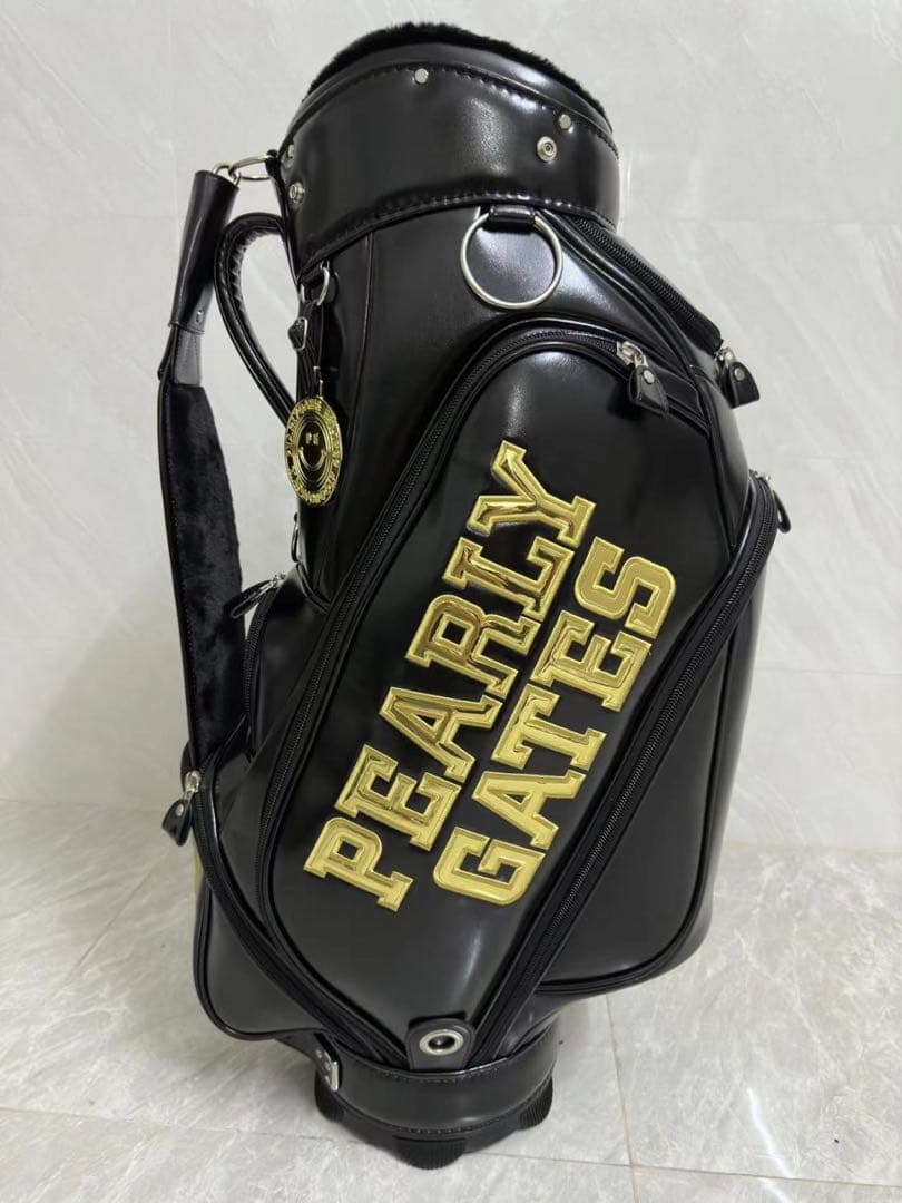 PEARLY GATES ブラック キャディバッグ パーリーゲイツ　合成革