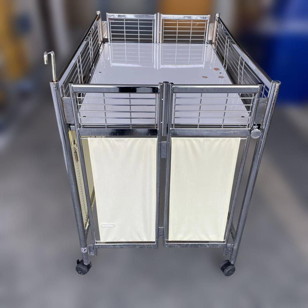 中折れ式ワゴン アイボリー 店舗用品　陳列什器　セールワゴン