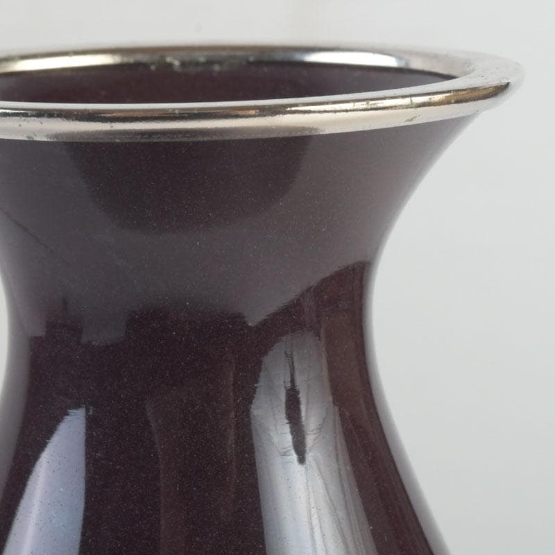 七宝焼　田村七宝工芸　蝶文瓶　花瓶　箱付　V　9893A