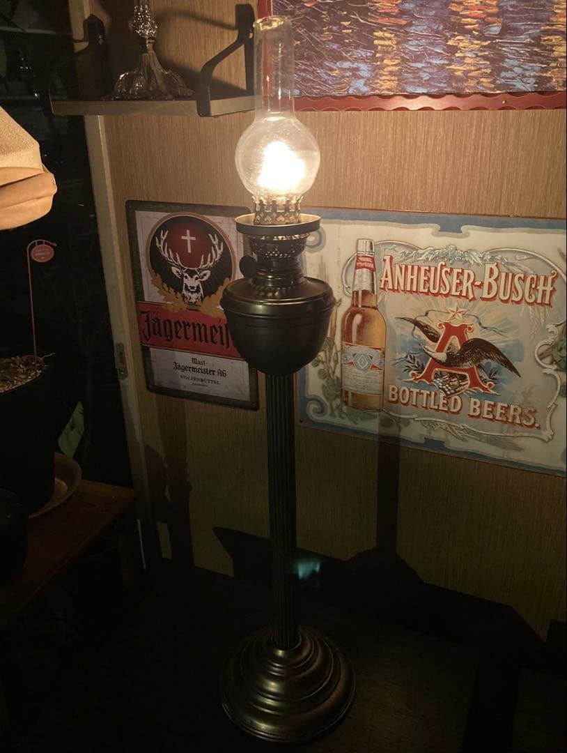 大型 ヴィンテージ オイルランプ アンティーク 西洋 洋風 置物 レトロ ライト