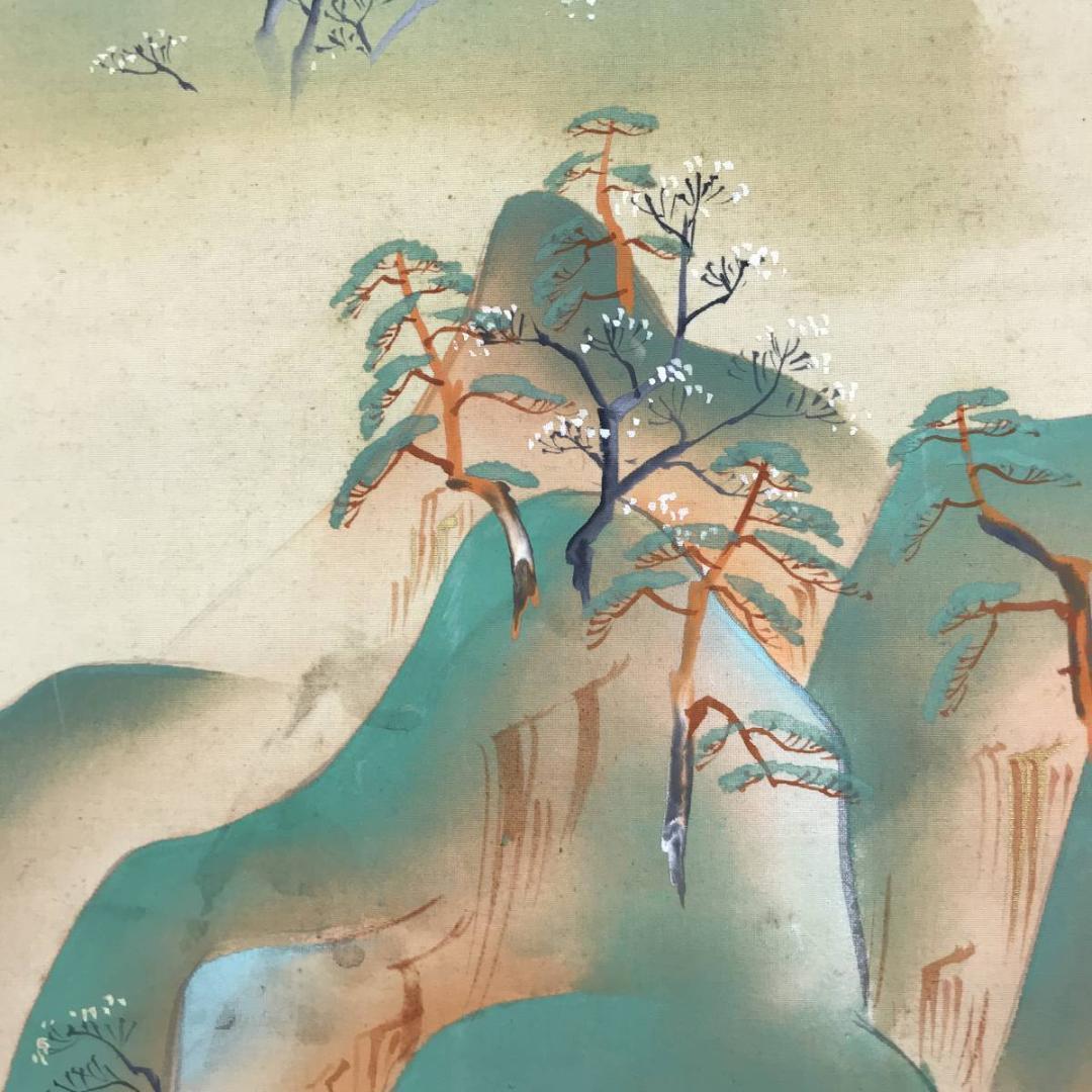 真作/佐藤大寛/山水図/掛軸/名家伝来/AE-136