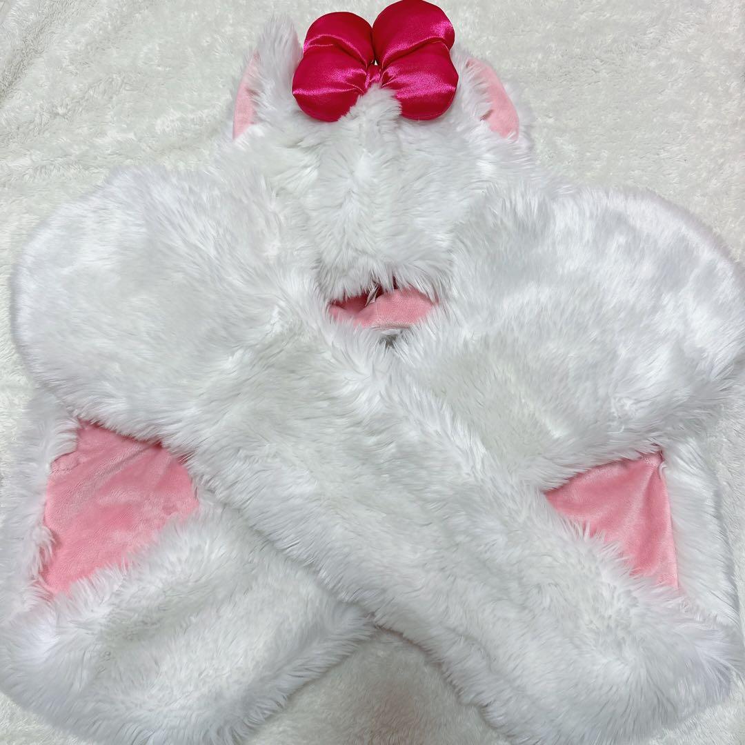 ディズニー　マフラーファンキャップ　マリー　ミニー　マリーちゃん　ピンク