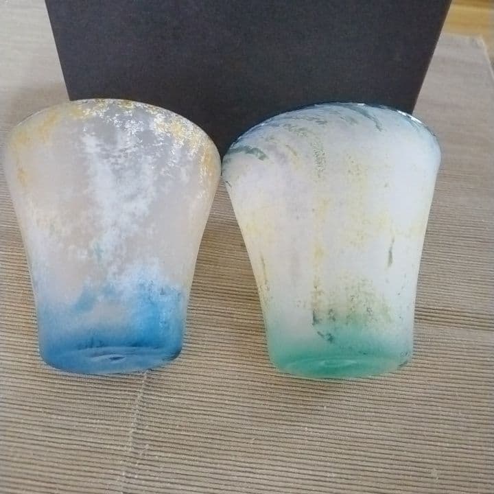 橋村野美知先生　硝子コップ2個セット 新品未使用自宅保管品