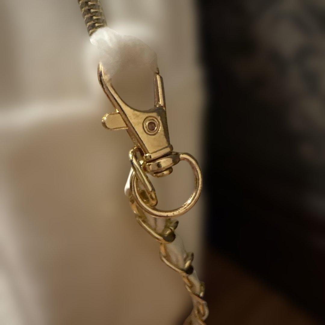 購*読様 CHANEL ホワイト フリースポーチ ノベルティ チェーンショルダー