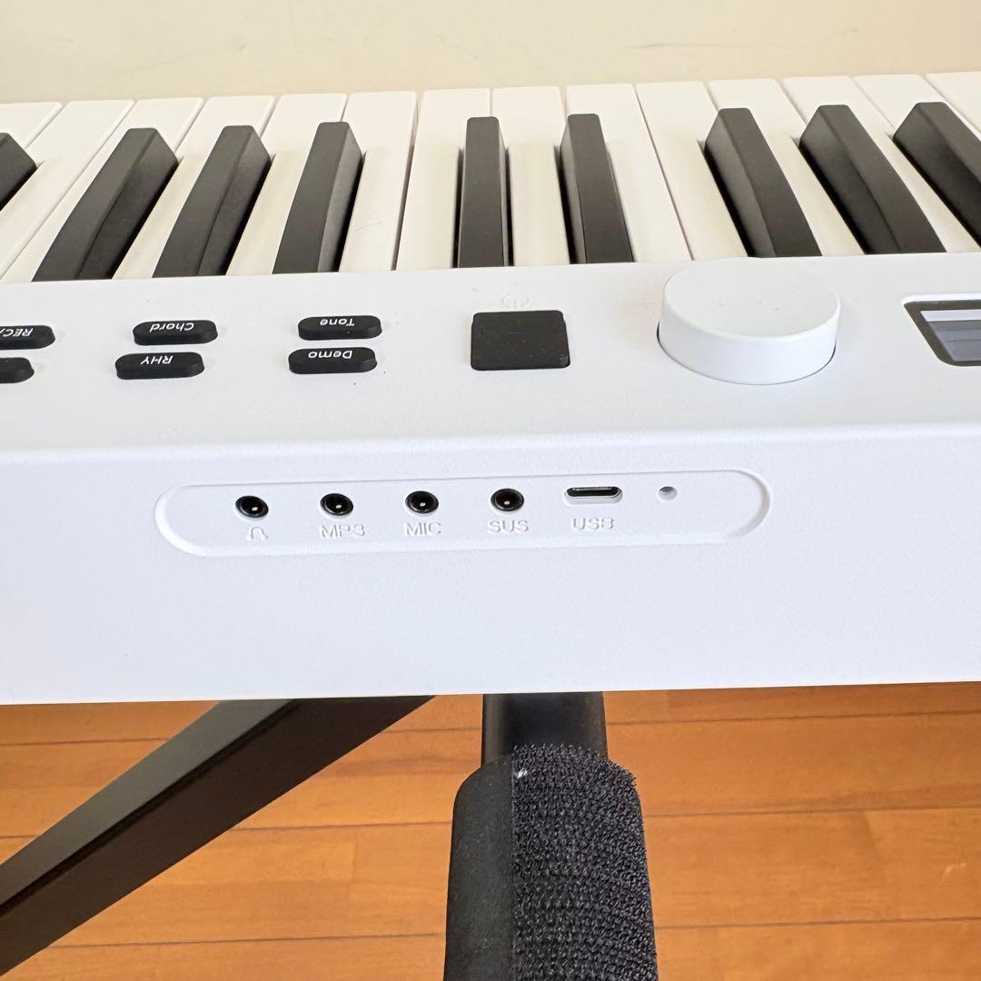 【美品・スタンド/椅子付属】折りたたみ式 充電式 88鍵盤 電子ピアノ