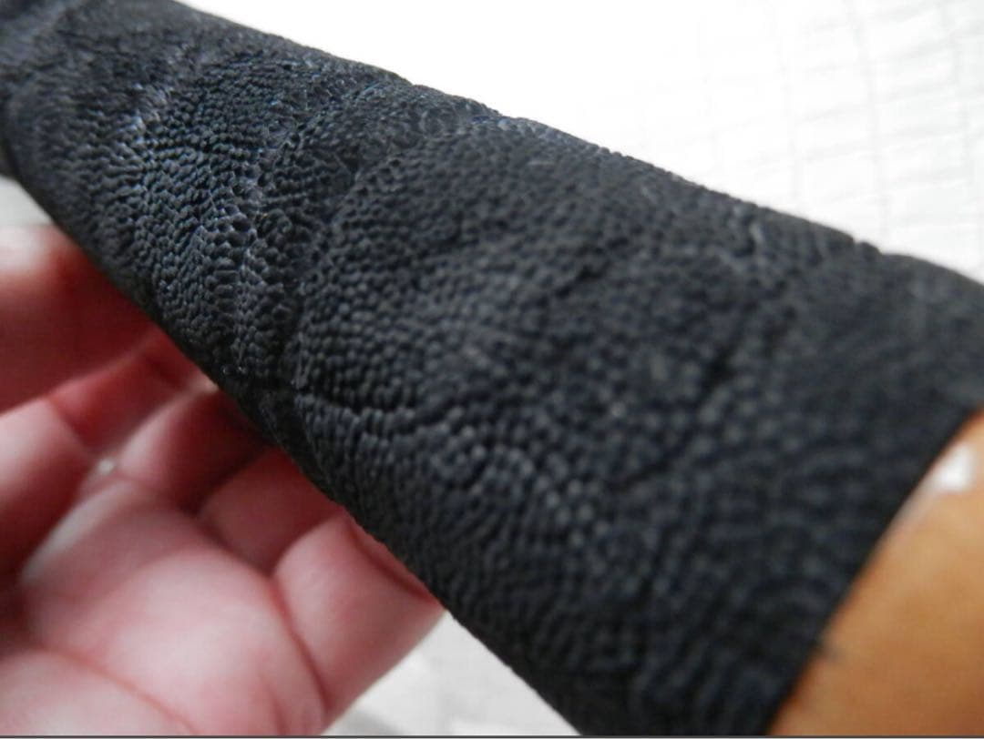 【極美品】象革 エレファント 本革 レザー ブラック ビリヤード グリップ