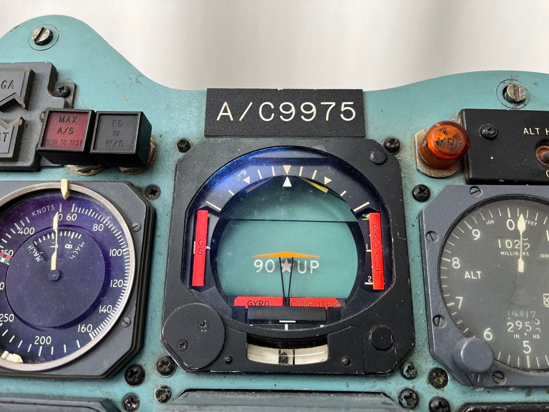 【希少】DC-9 計器板 コックピット 実装品 レジ番あり　航空