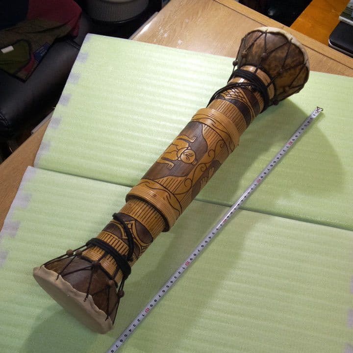 インドネシアの民族楽器（竹太鼓）　インドネシア　民族楽器　アンティーク