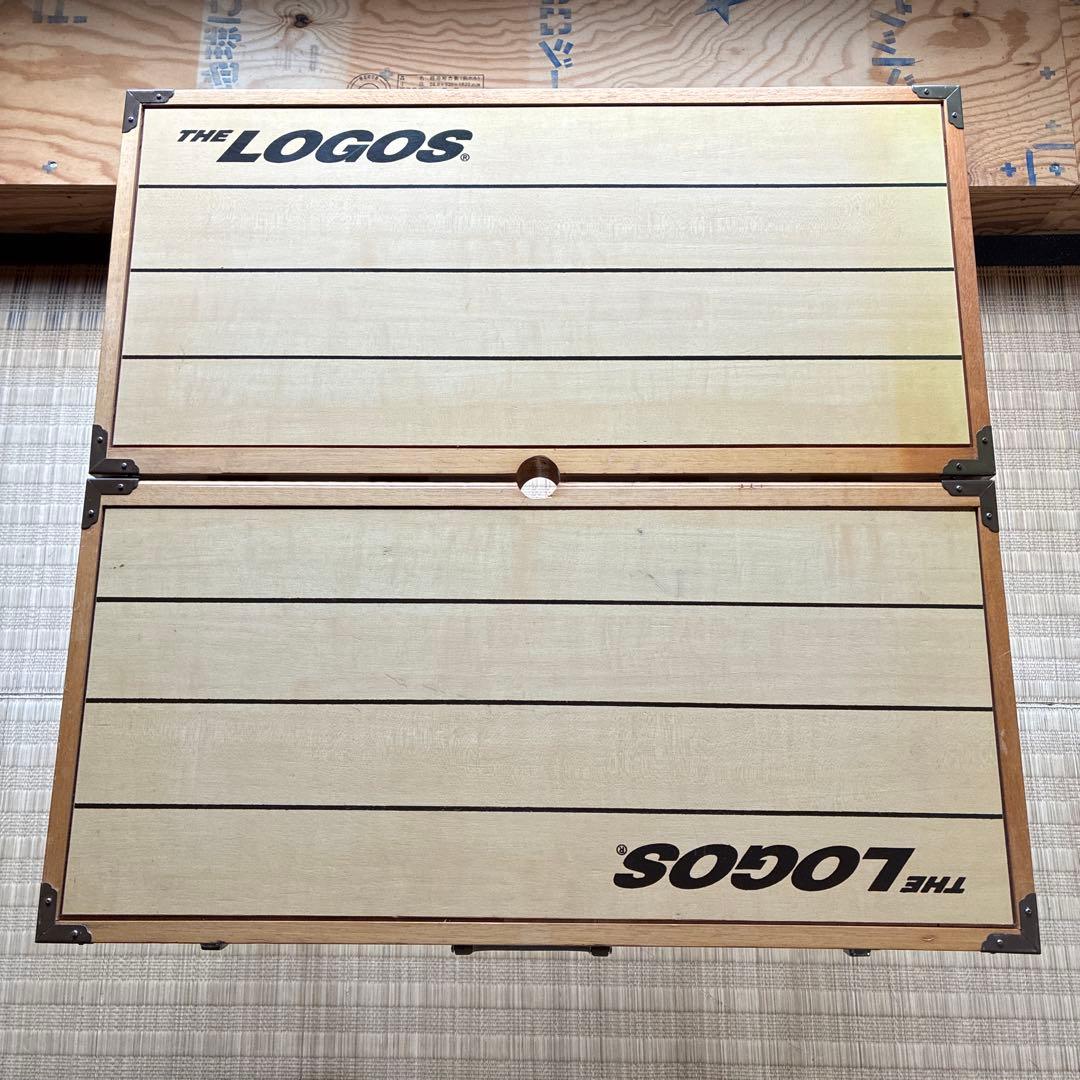 美品　ロゴス　アウトドア　ウッド　テーブルチェアセット　キャンピング