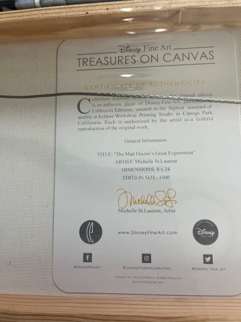 新品　WDW限定 ディズニー　アート　ミシェルセントローレン