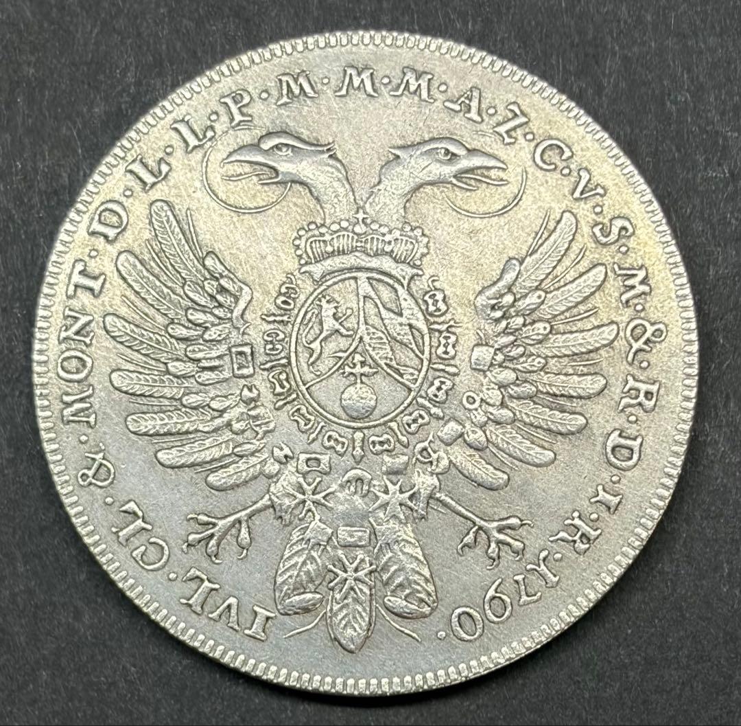 1790年 双頭の鷲 大型銀貨 直径約34mm 重量18.56g