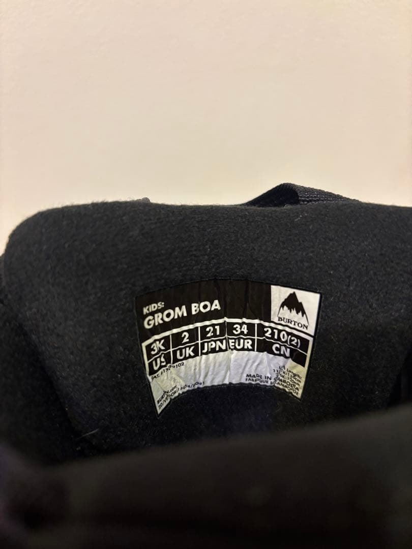 BURTON GROM BOA キッズ スノーボードブーツ 21cm