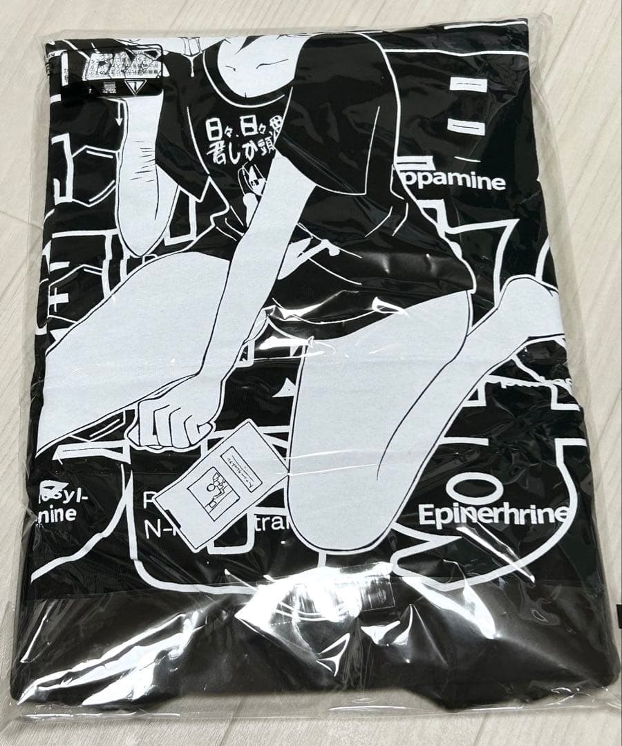 り*あ様 トップシークレットマン ドーパミン中毒、恵比寿で死す ロンT 黒 XL