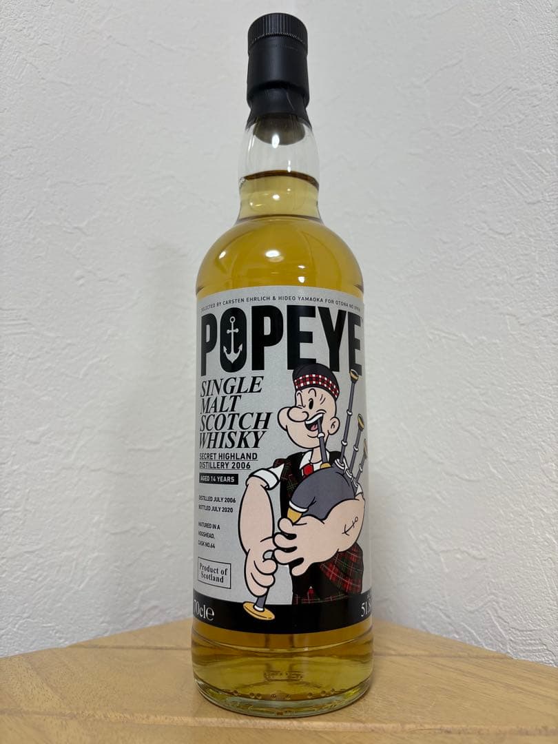 『ポパイ』ラベル シークレットハイランド（クライヌリッシュ）2006