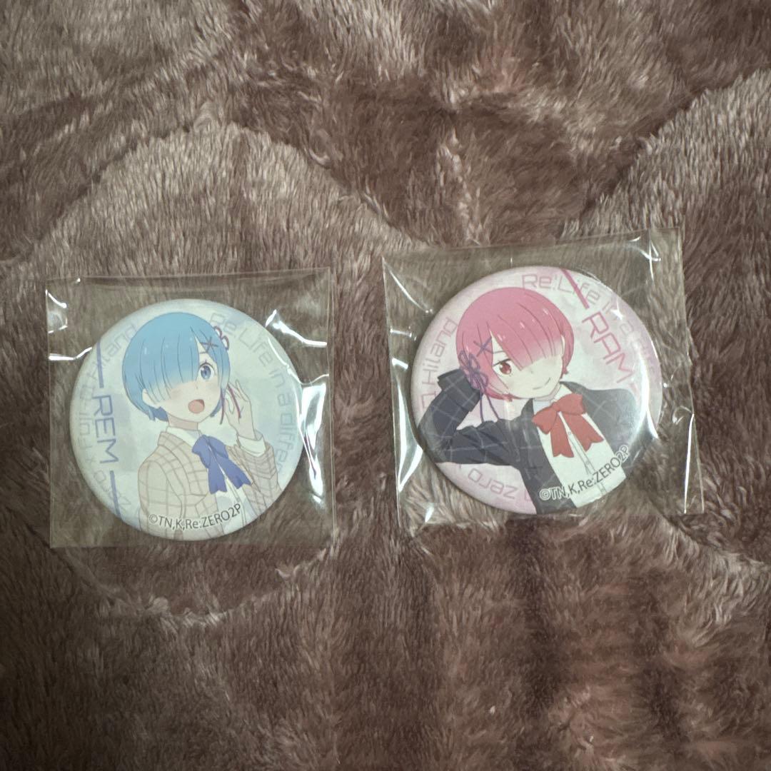 リゼロ レム ラム スバル 富士急 缶バッジ
