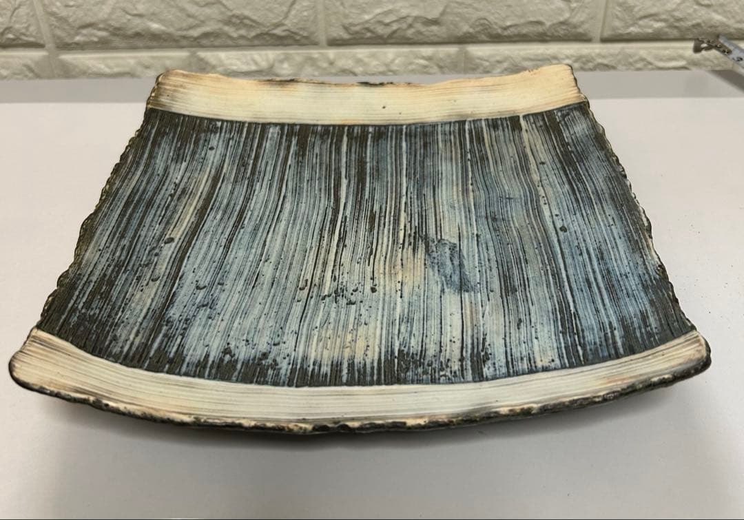 ココチ舎 Cocochiya（市野雅利）　角皿2枚組 インディゴ24cm 丹波焼