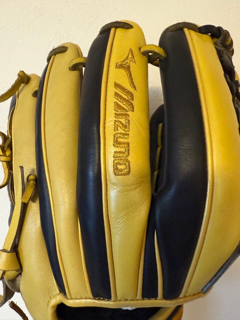【定価8万強】ミズノプロ 西川モデルオーダーグラブ　軟式 シャンパンイエロー
