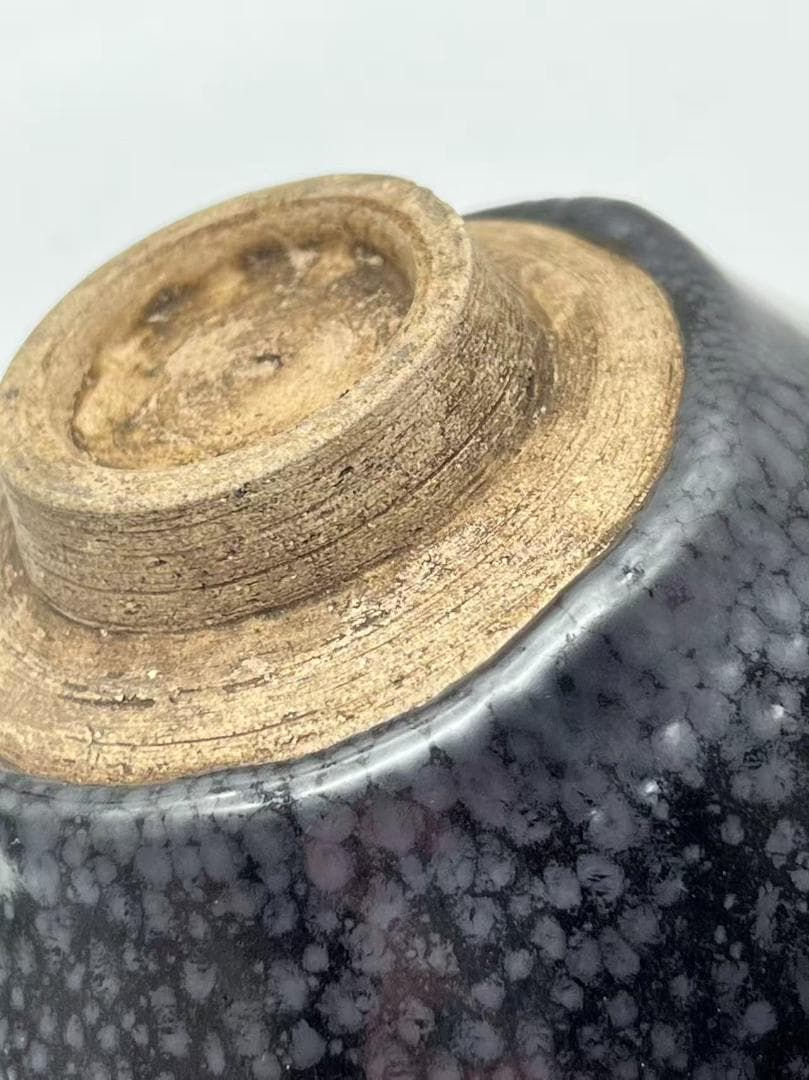 宋時代　油滴天目茶碗 建窯茶盞 唐物 古賞物茶道具　茶杯 盃 煎茶碗(A-89)