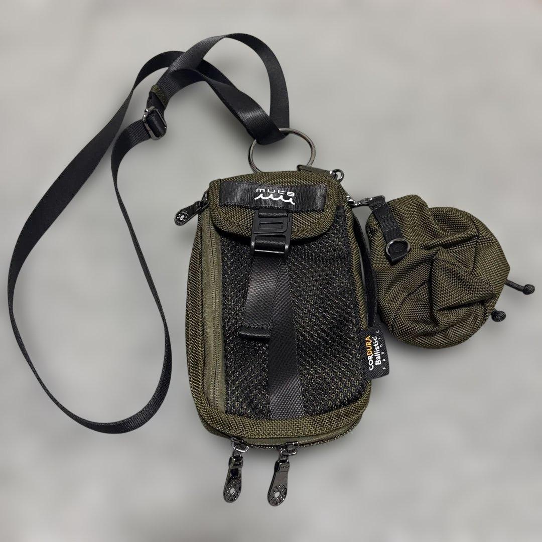 ムータ　ムータマリ　ショルダーバッグ　マルチポーチ　極美品　カーキ