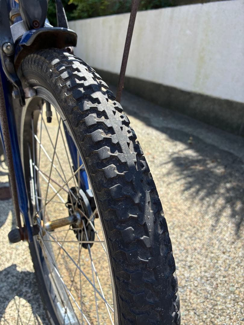 電動アシスト自転車 チャイルドシート付き 青