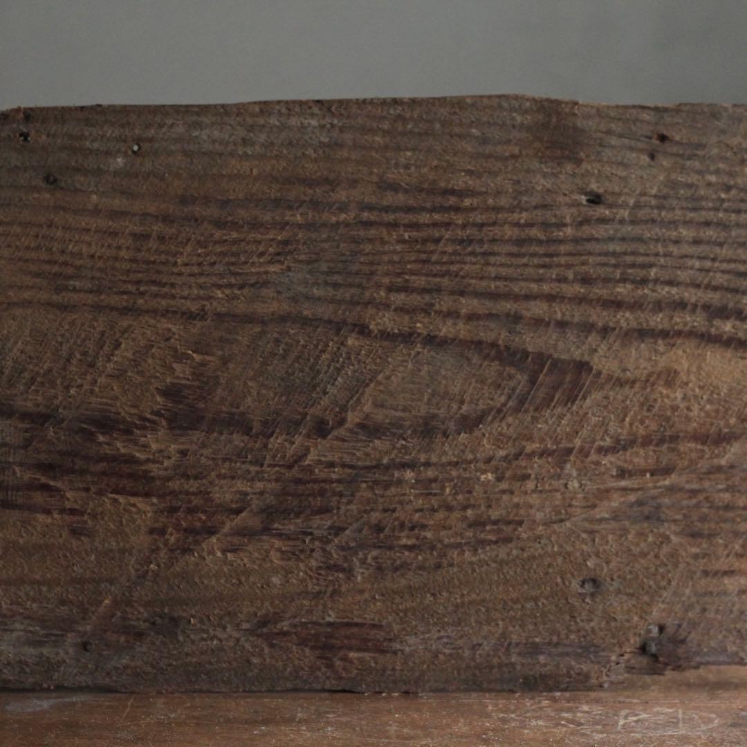 枯れ板 松の 古材 敷板 徳利と盃をのせて独酌の盆に 古道具 No.2 オブジェ