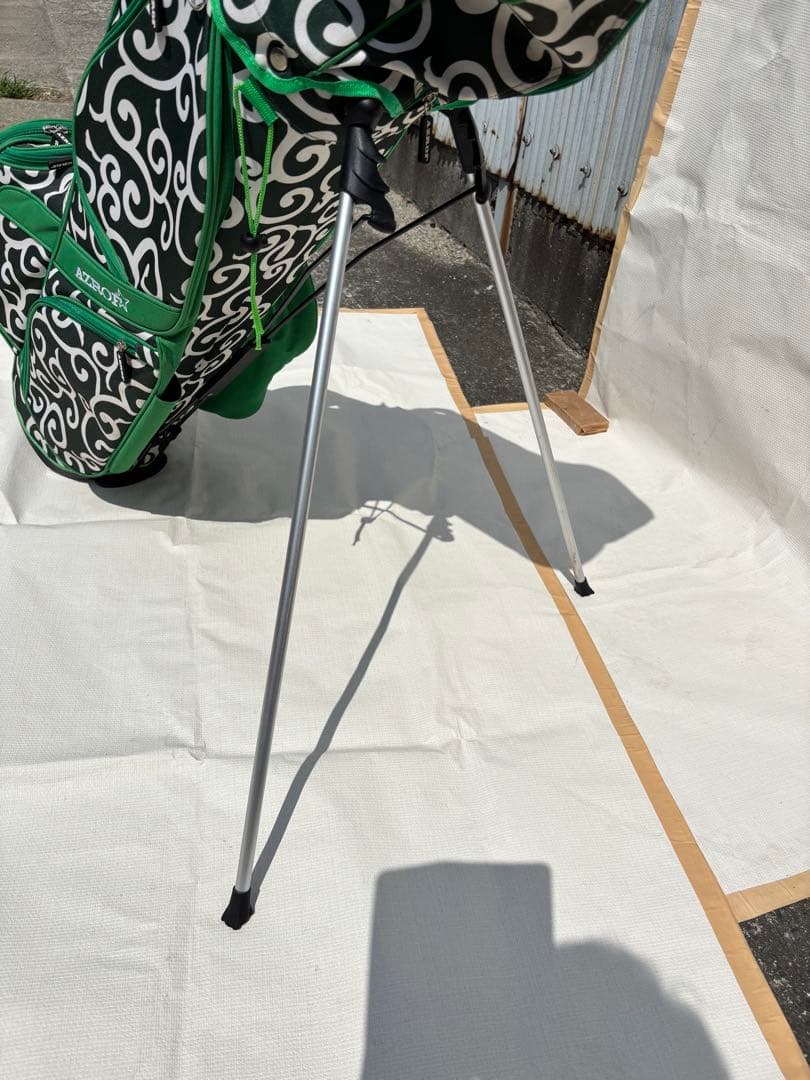 AZROF アズロフ スタンド キャディバッグ カラクサグリーン 唐草模様